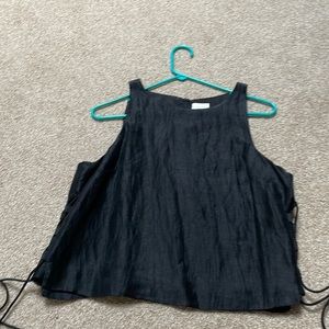 Anthropologie linen blend laced vest . Sz 10 NWT
